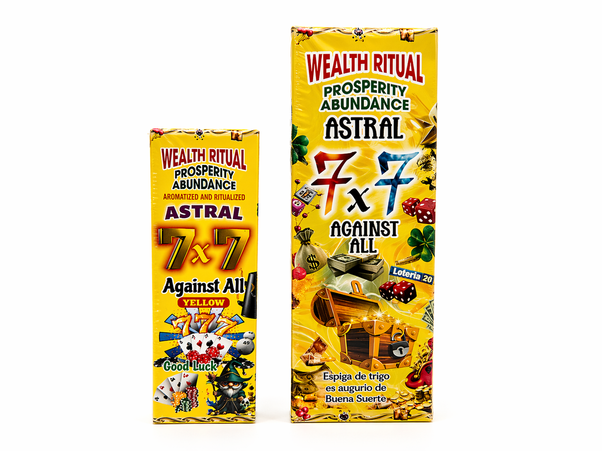 Two packages of Wealth Ritual products on a white background
