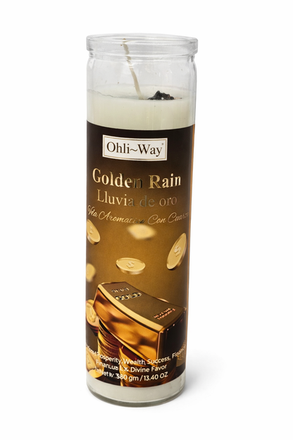 Golden Rain Prepared Candle