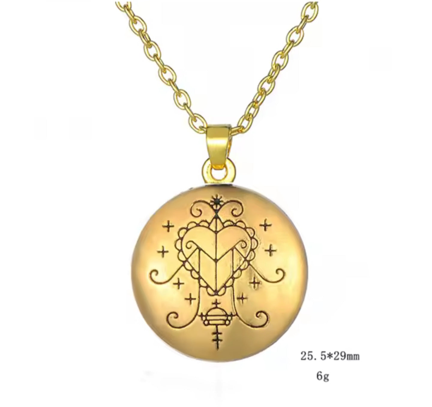 Gold Ezili Freda Pendant Necklace