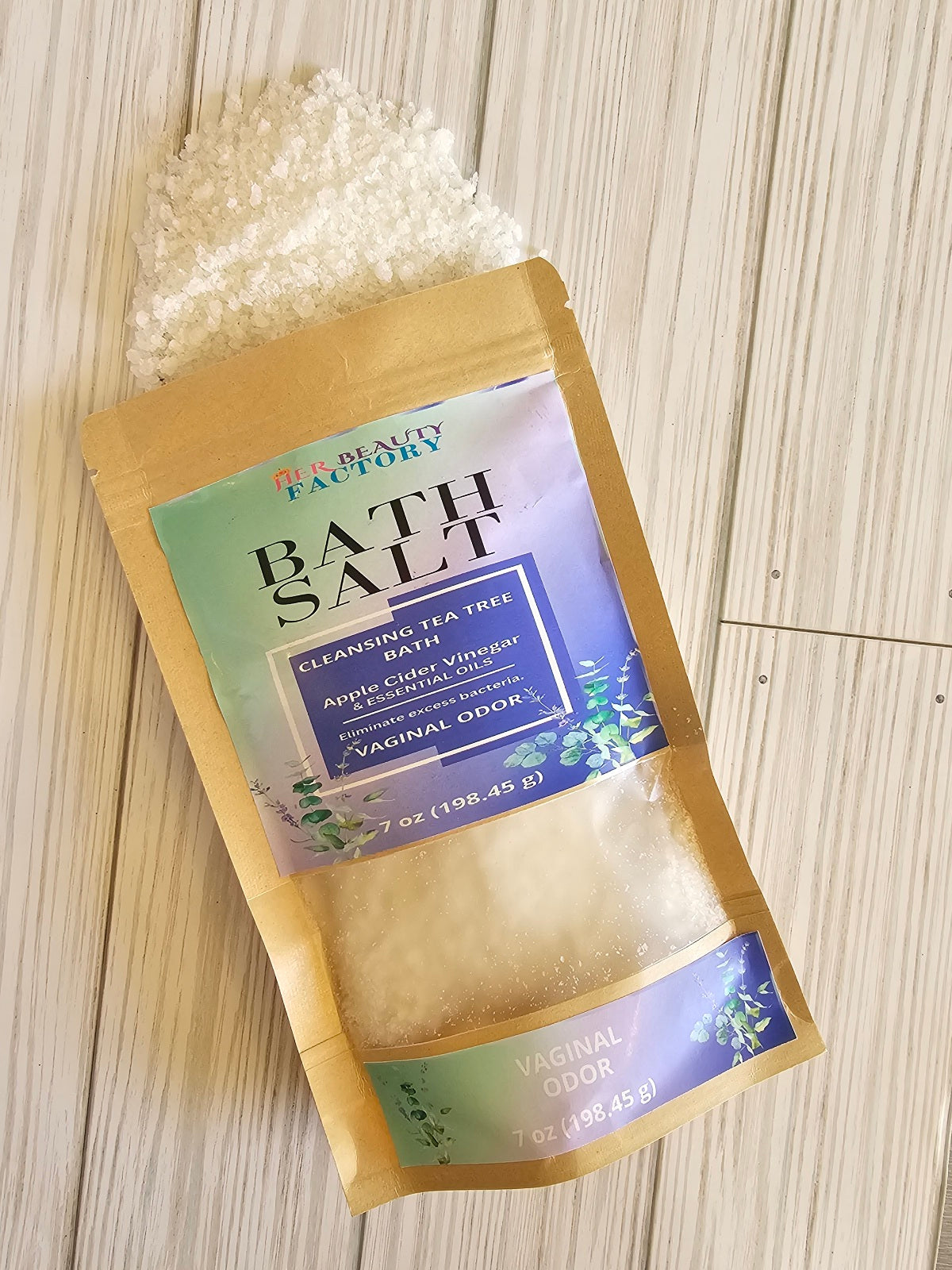 Vaginal Odor Bath Salt- Tea Tree & Apple Cider Vinegar 