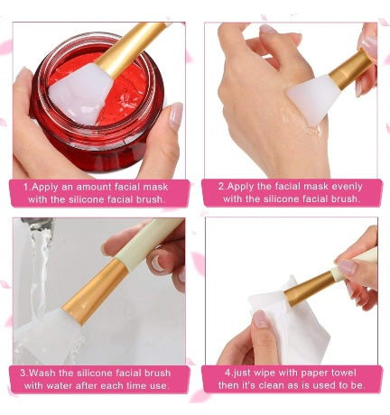 Silicone Face Mask Brush, Mask Beauty Tool, Soft Silicone Facial Mud Mask Applicator Brush