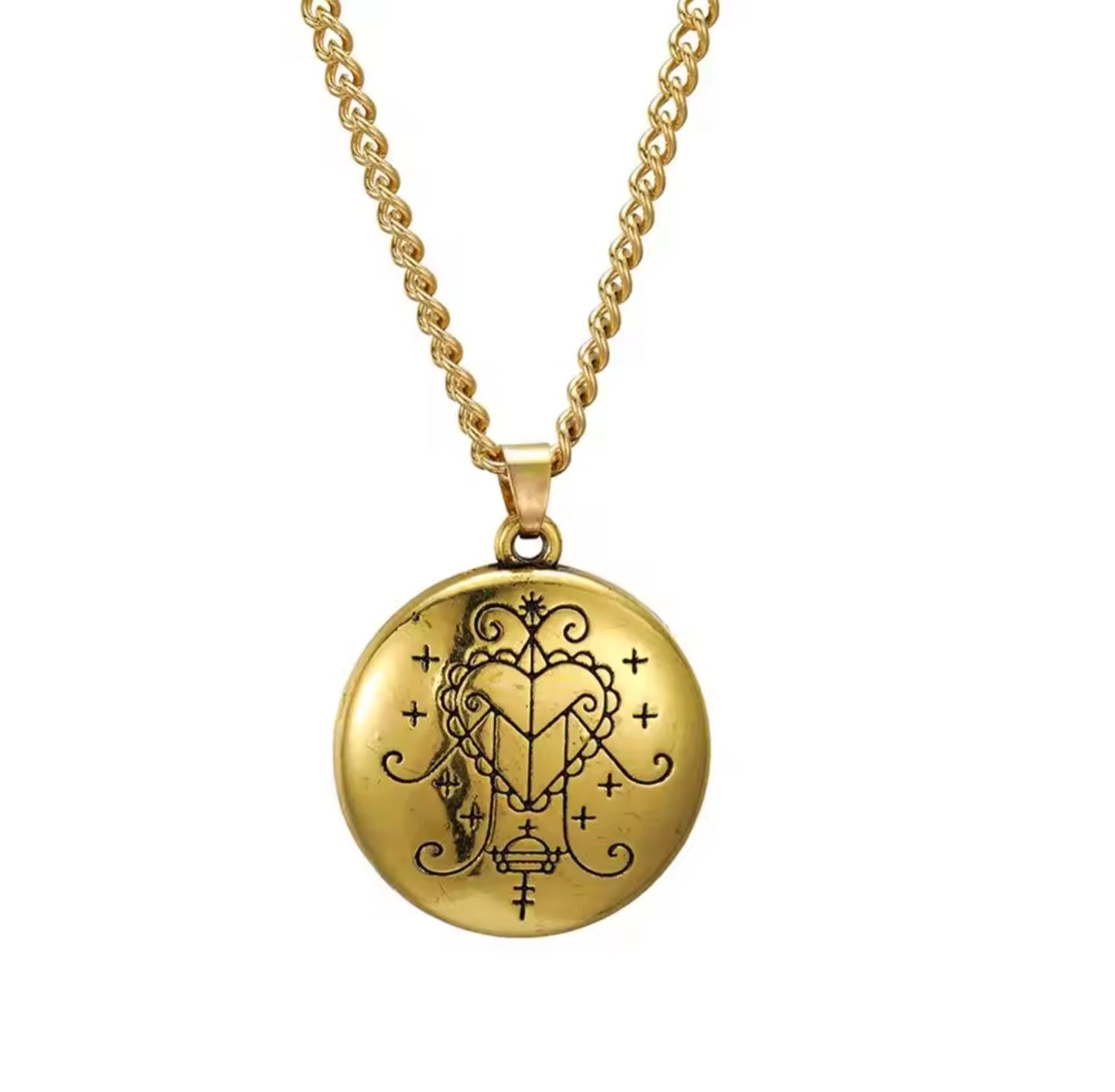 Gold Ezili Freda Pendant Necklace